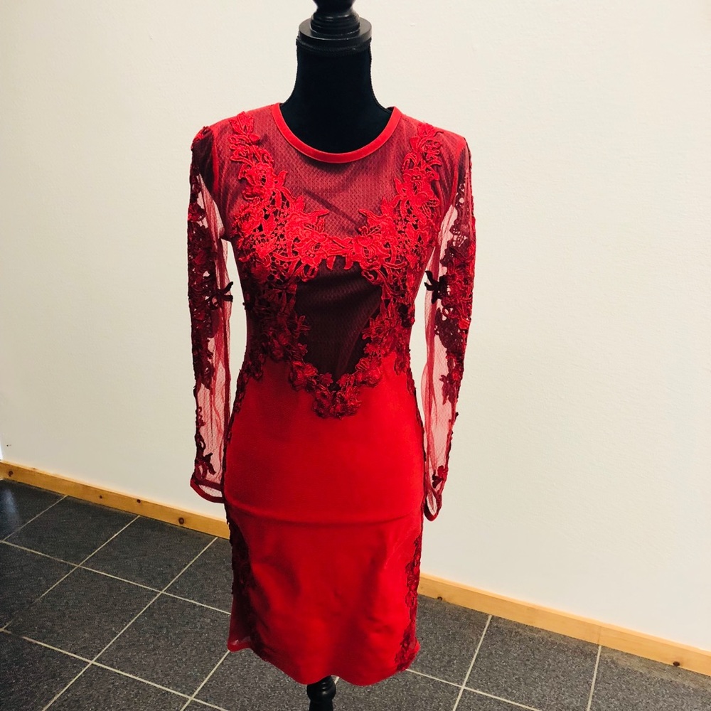NWT- Gorgeous/Sexy Red Lace Dress